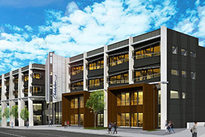 Conceptual drawing of Building A façade on Fletcher Road 